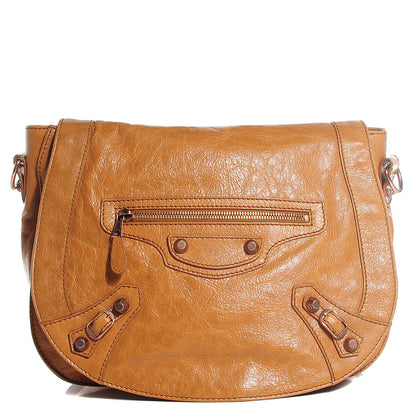 Balenciaga Agneau Giant 12 Rose Gold Hardware Neo Folk Messenger Cumin 1 of 10