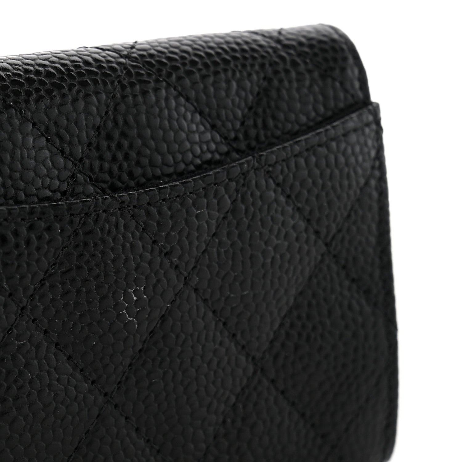 Chanel Caviar Quilted Flap Card Holder Black 9 of 10