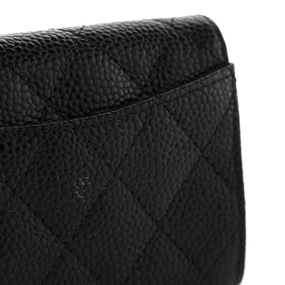 Chanel Caviar Quilted Flap Card Holder Black 9 of 10