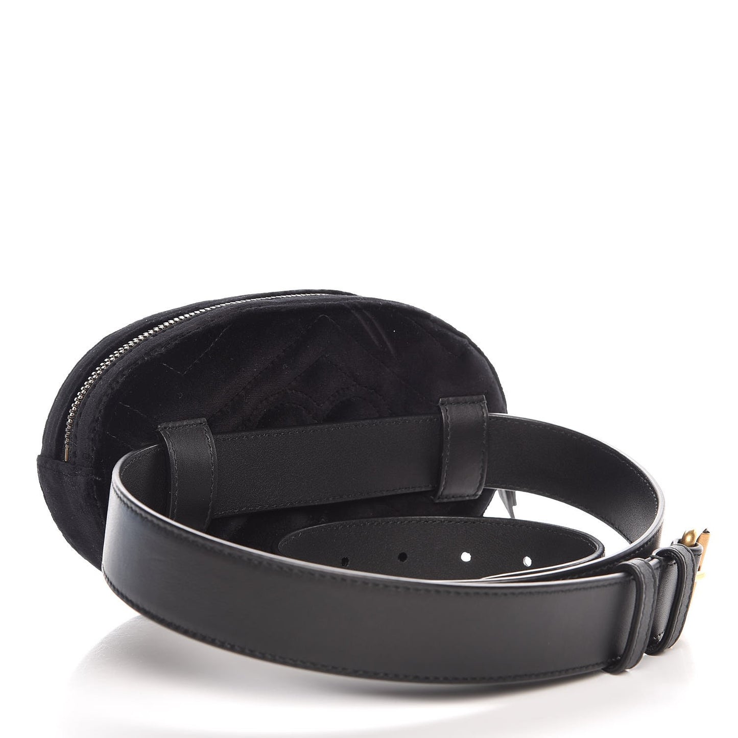 Velvet Matelasse GG Marmont Belt Bag 85 34 Black