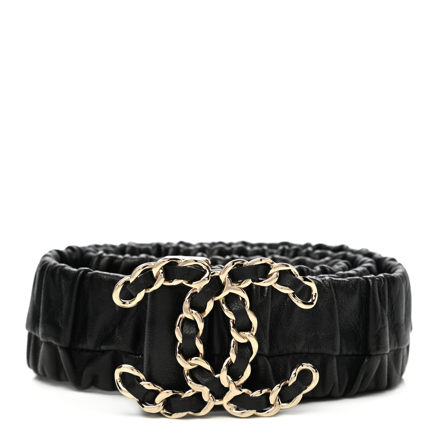 Chanel Lambskin CC Belt 85 34 Black 1 of 5