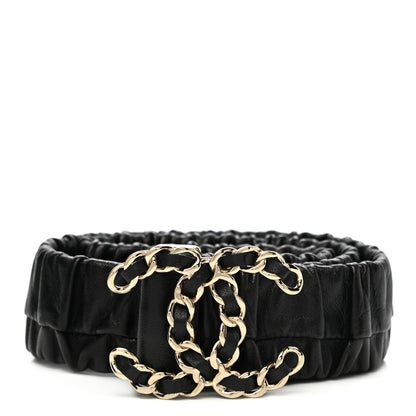 Chanel Lambskin CC Belt 85 34 Black 1 of 5