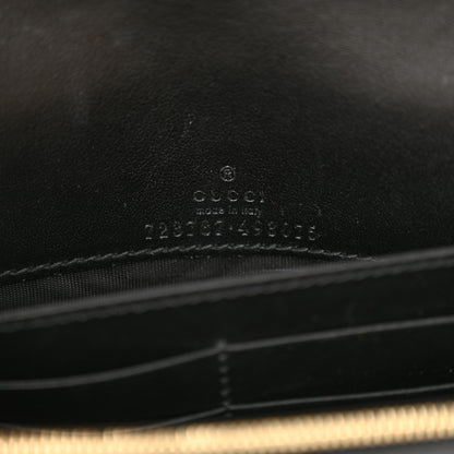 Gucci Calfskin GG Matelasse Chain Wallet Black 6 of 10
