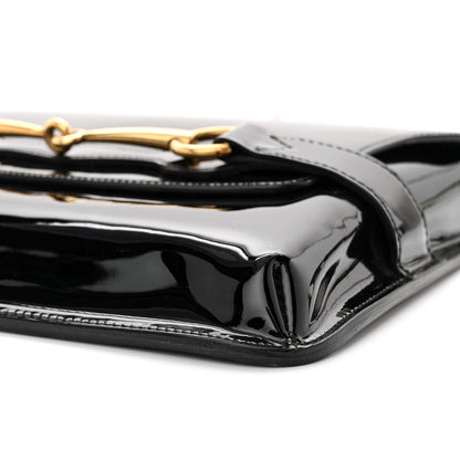 Gucci Patent Large Bright Bit Shoulder Bag Black 10 of 13
