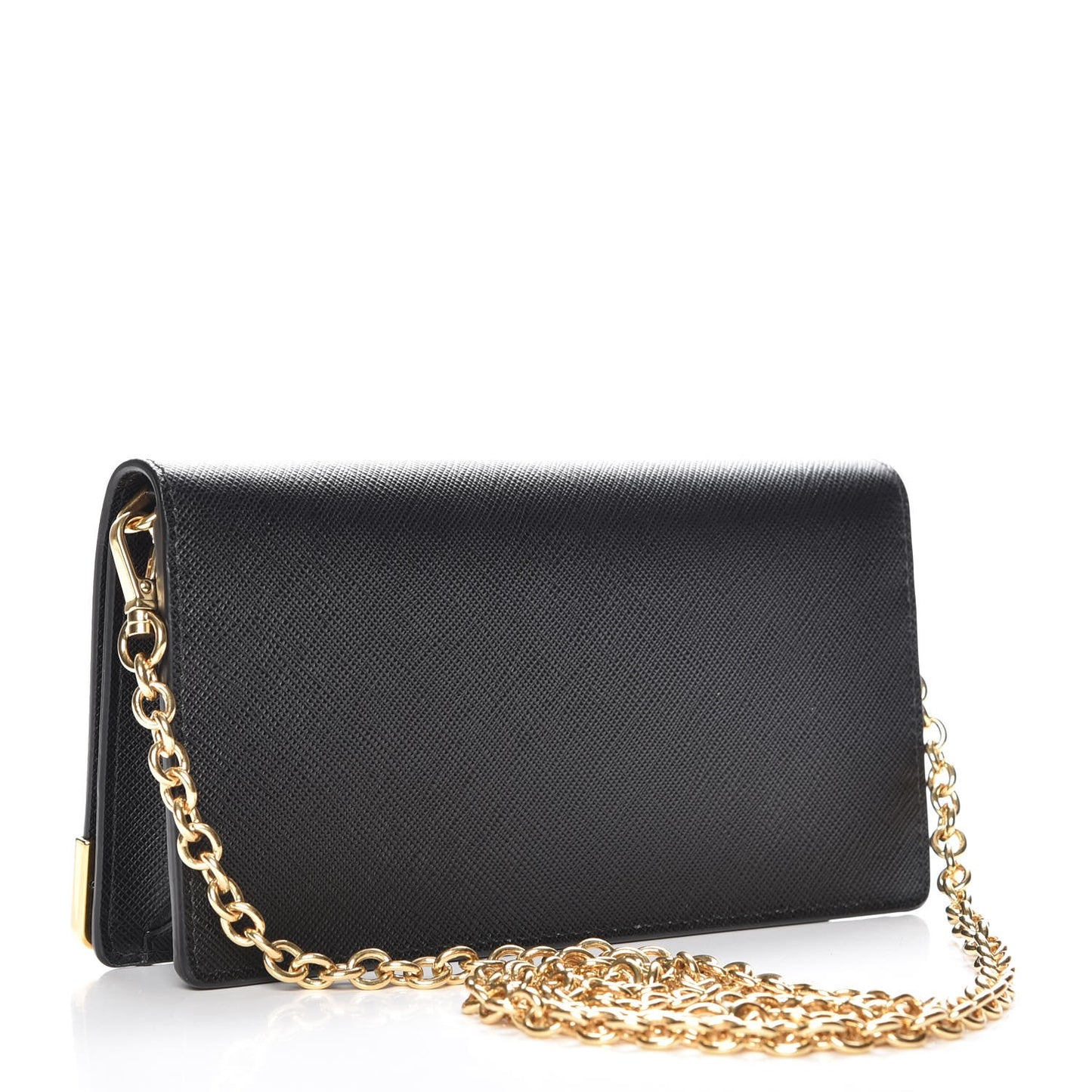 Saffiano Mini Cahier Crossbody Bag Black