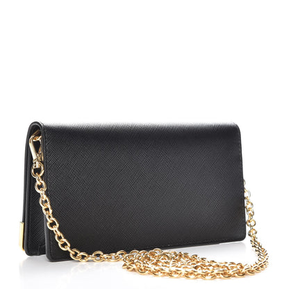 Prada Saffiano Mini Cahier Crossbody Bag Black 3 of 8