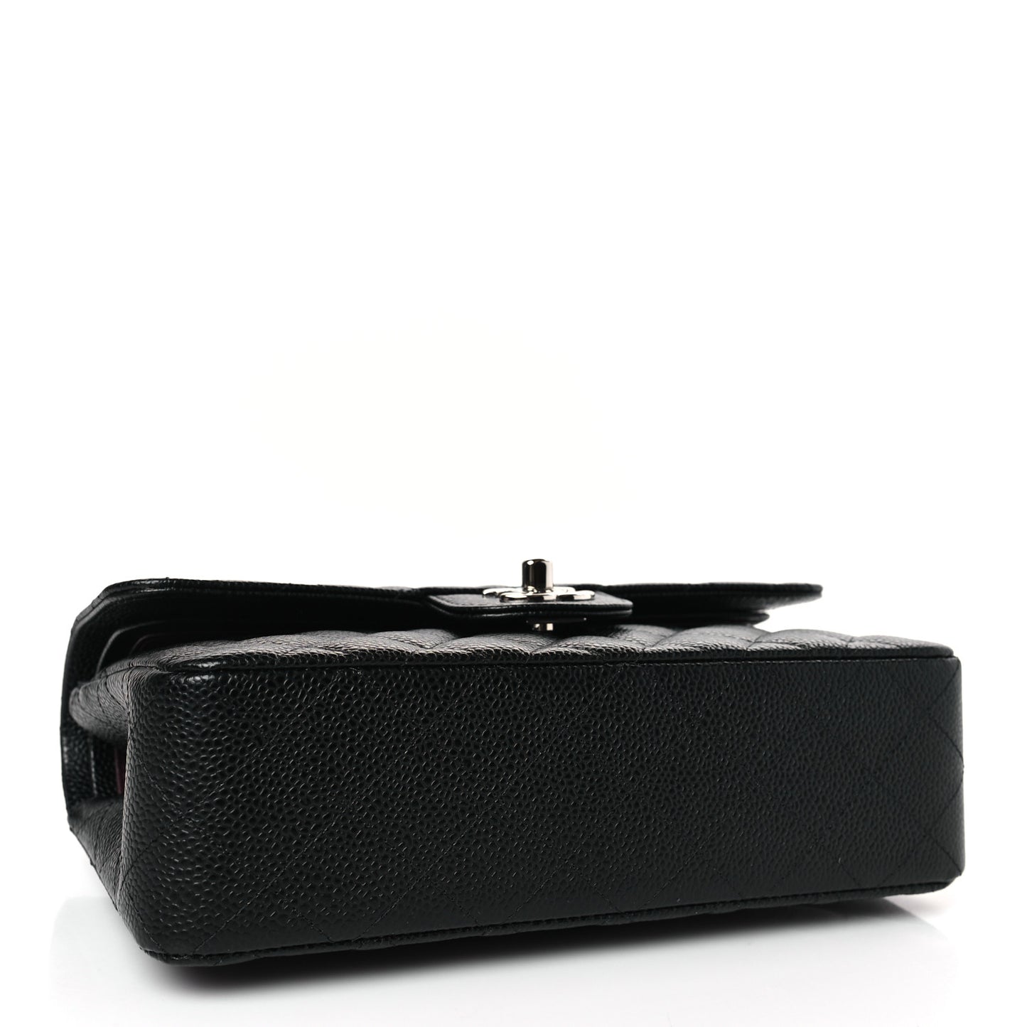 Caviar Quilted Small Double Flap Black
