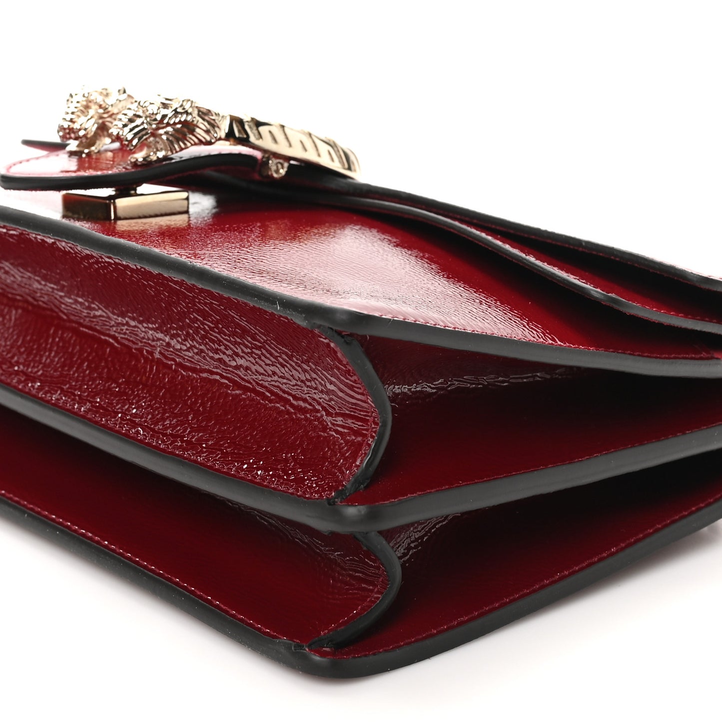Crinkled Patent Small Dionysus Shoulder Bag Rosso Ancora Red