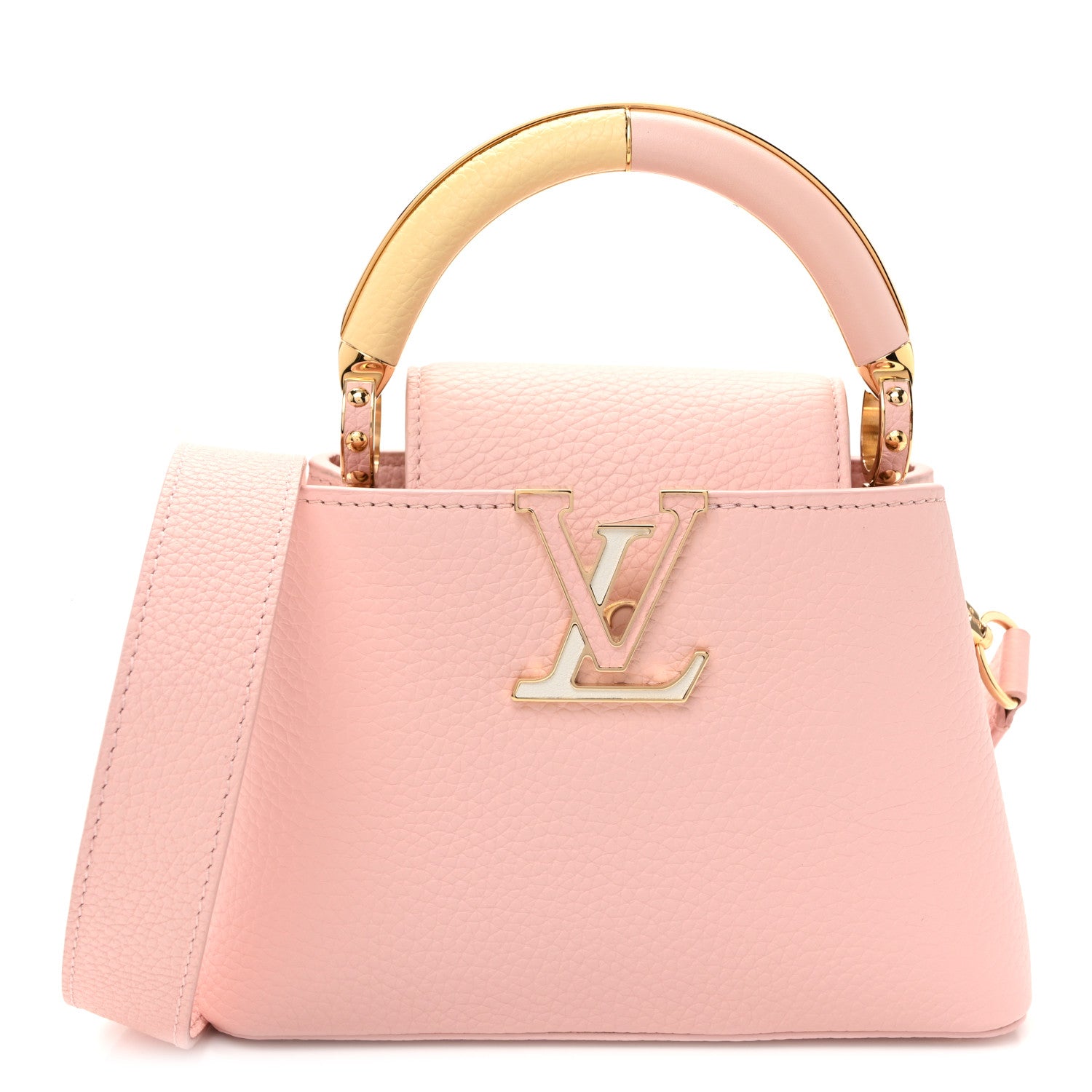 Louis Vuitton Taurillon Capucines Mini Bubble Gum Banane 1 of 9