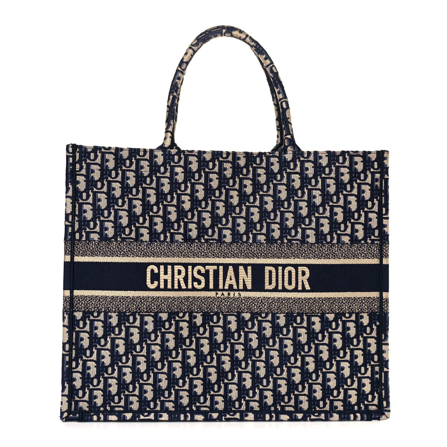 Oblique Book Tote Blue Multicolor