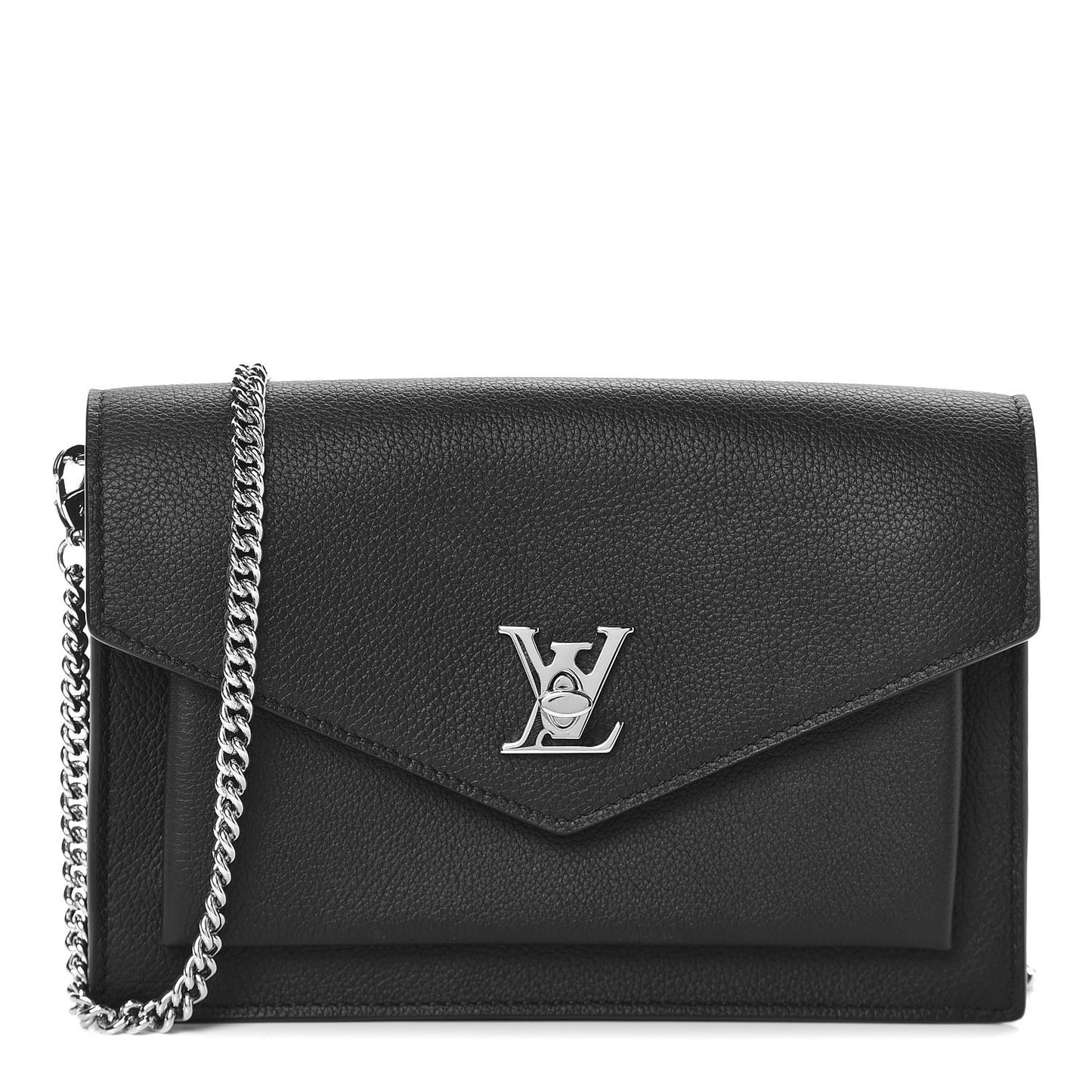 Soft Calfskin My Lockme Chain Pochette Black
