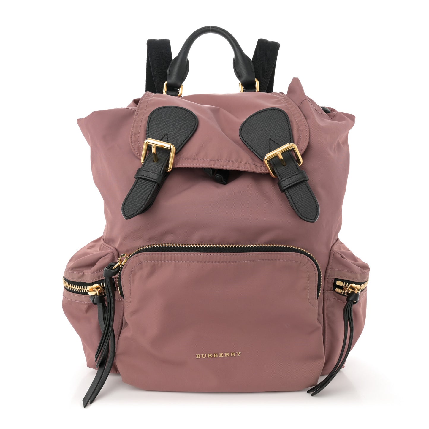 Nylon Medium Rucksack Backpack Mauve Pink