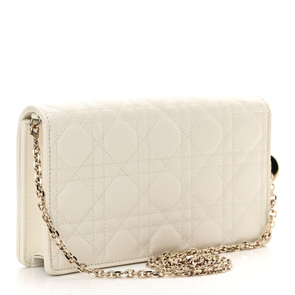 Christian Dior Lambskin Cannage Lady Dior Pouch Latte 4 of 11
