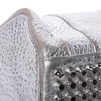 Alexander Wang Metallic Pebbled Lambskin Rockie Rhodium Silver 8 of 18