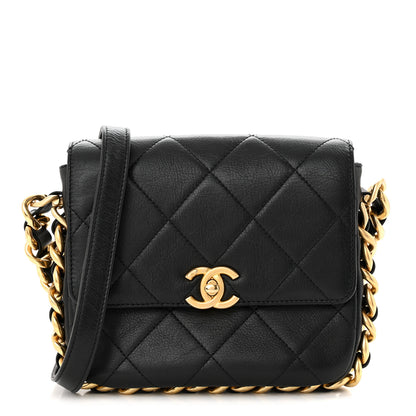 Chanel Calfskin Quilted Small Framing Chain Bag Black 1 of 10