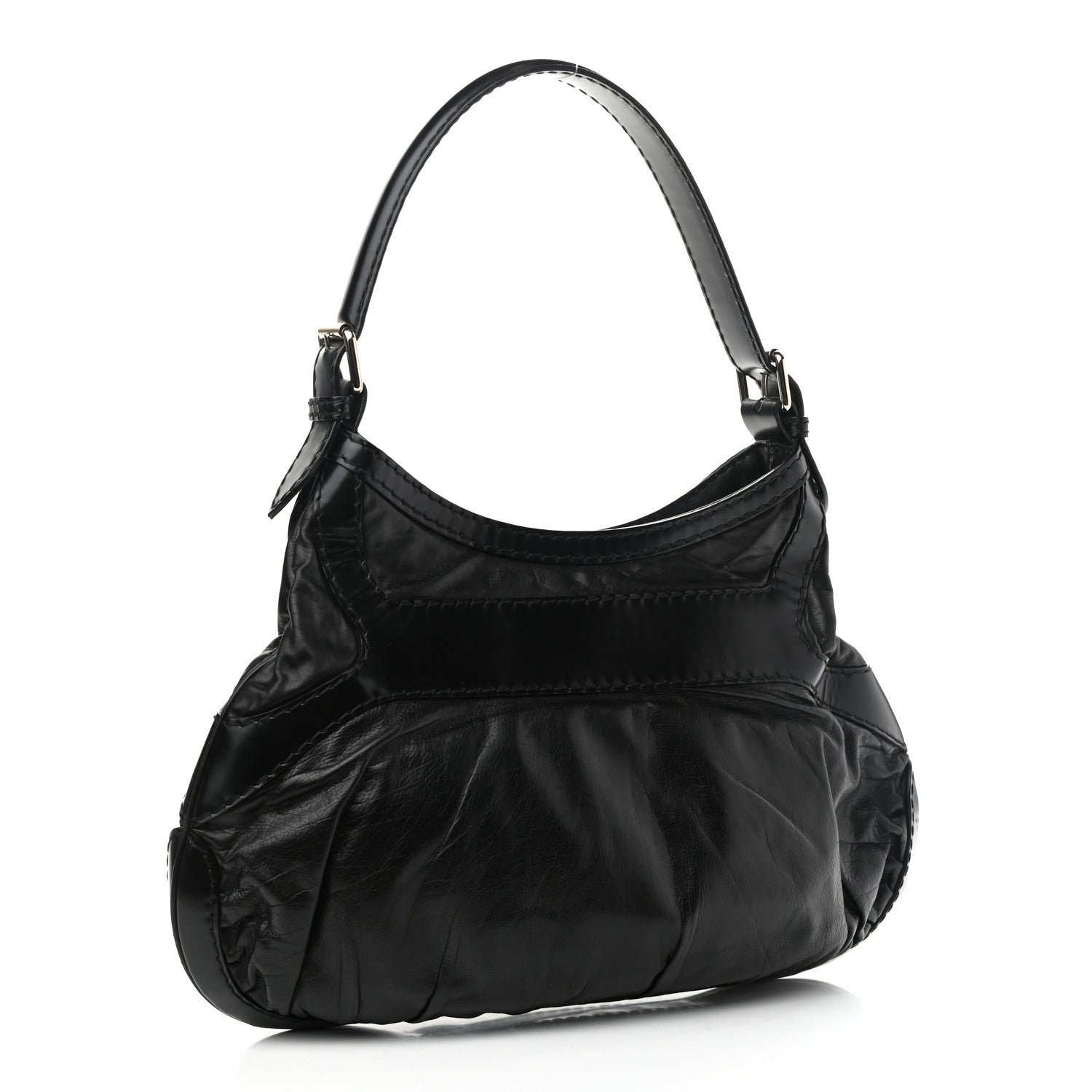 Gucci Calfskin Queen Bow Hobo Black 3 of 11