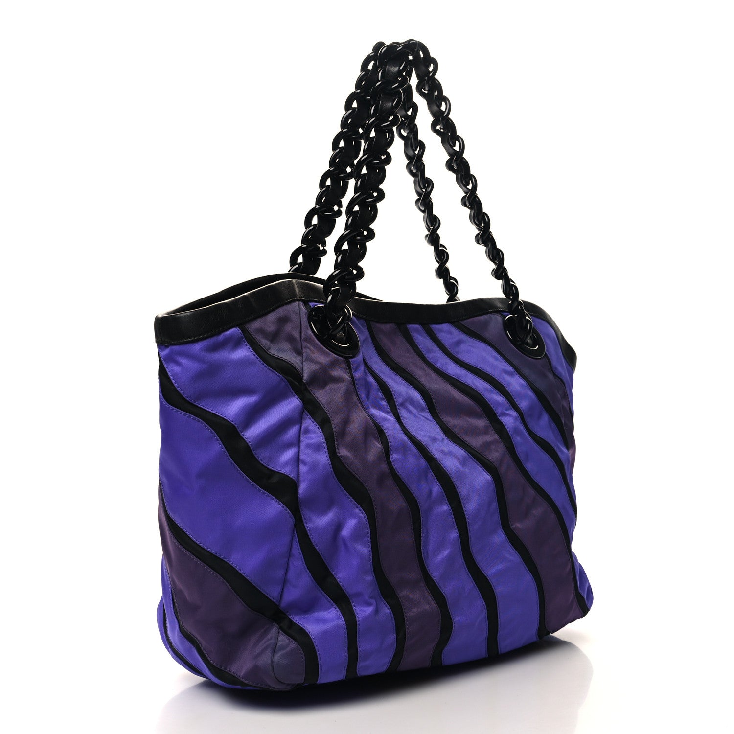 Prada Tessuto Nylon Waves Chain Tote Multicolor 3 of 10