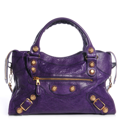 Balenciaga Agneau Giant 21 Gold Hardware City Dark Violet 1 of 14
