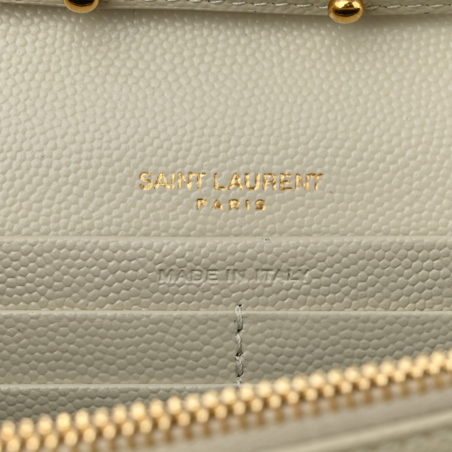 Grain De Poudre Mixed Matelasse Triquilt Monogram Chain Wallet Blanc Vintage