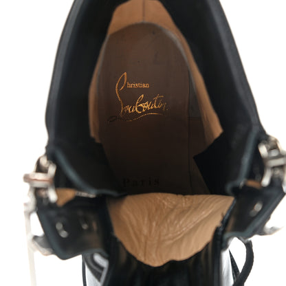 Christian Louboutin En Hiver Mixed Dual-Zip Booties 37.5 Black 6 of 7