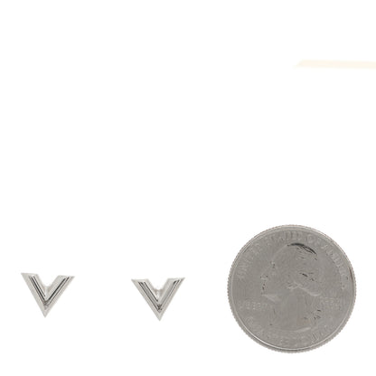 Louis Vuitton Essential V Stud Earrings Silver 2 of 5