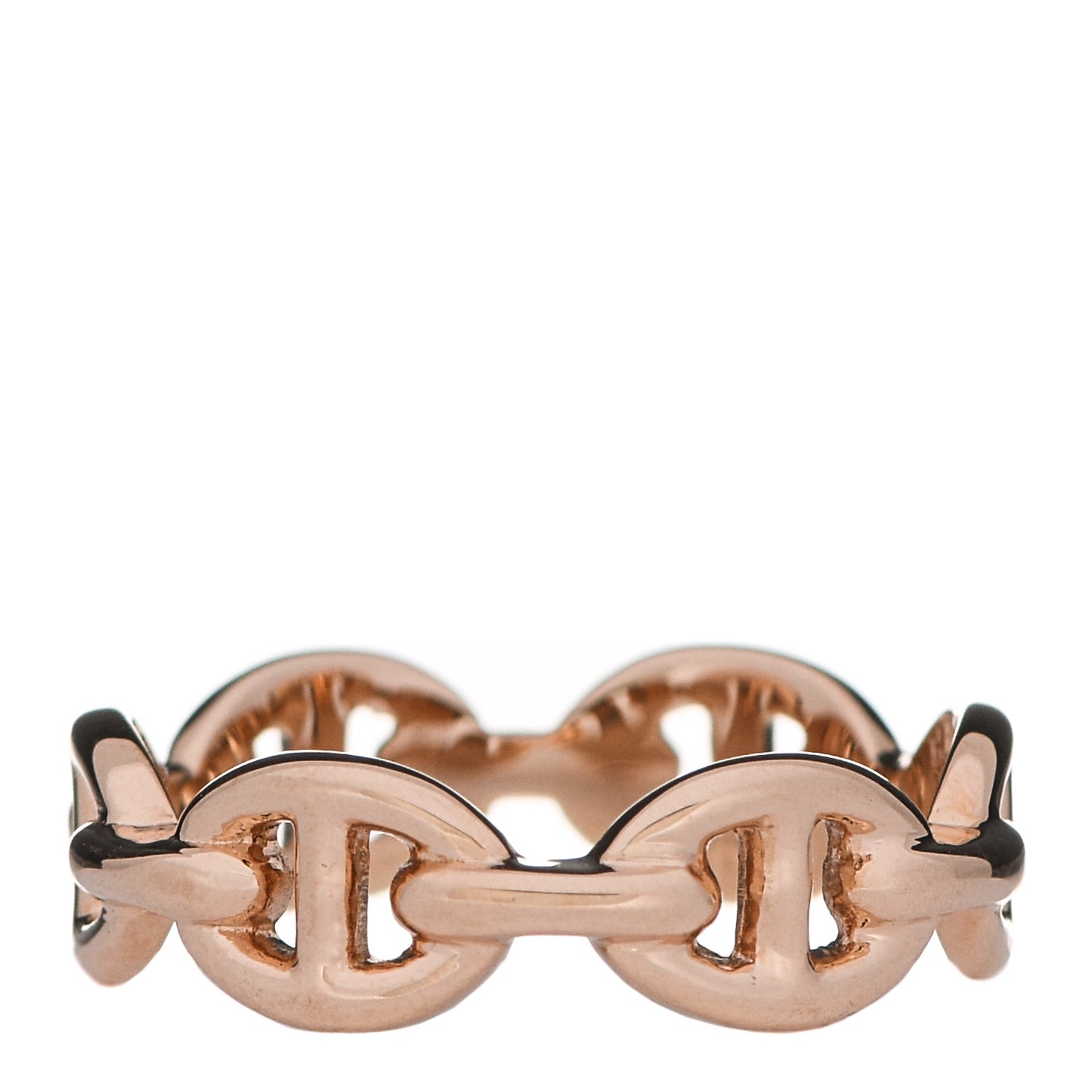 18K Rose Gold PM Chaine D'Ancre Enchainee Ring 52 6