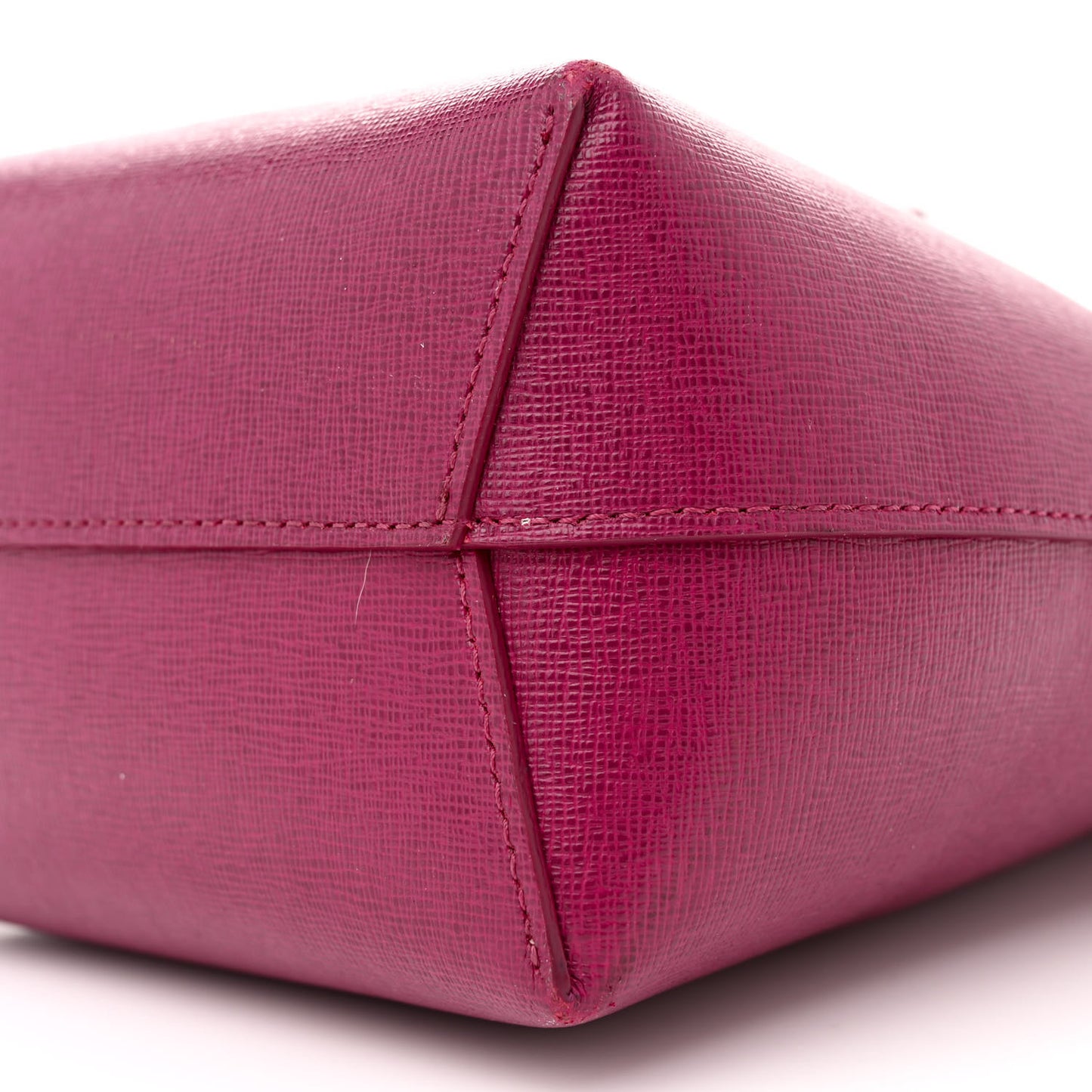 Saffiano Mini Mini Bucket Bag Dark Pink