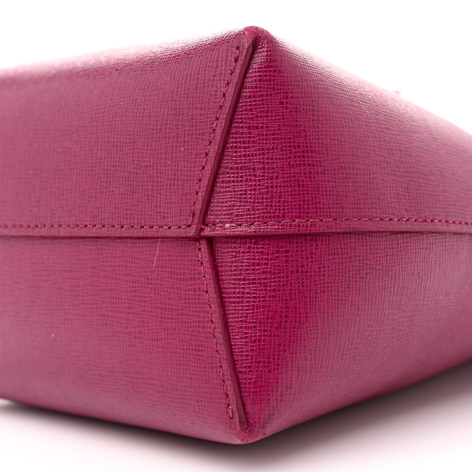 Mansur Gavriel Saffiano Mini Mini Bucket Bag Dark Pink 10 of 15