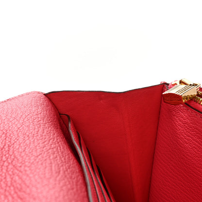 Hermes Chevre Mysore Kelly Longue Wallet Rose Lipstick 7 of 10