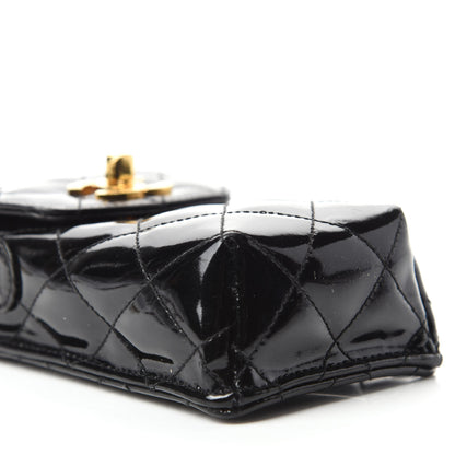 Chanel Patent Calfskin Quilted CC Phone Holder Black 6 of 10