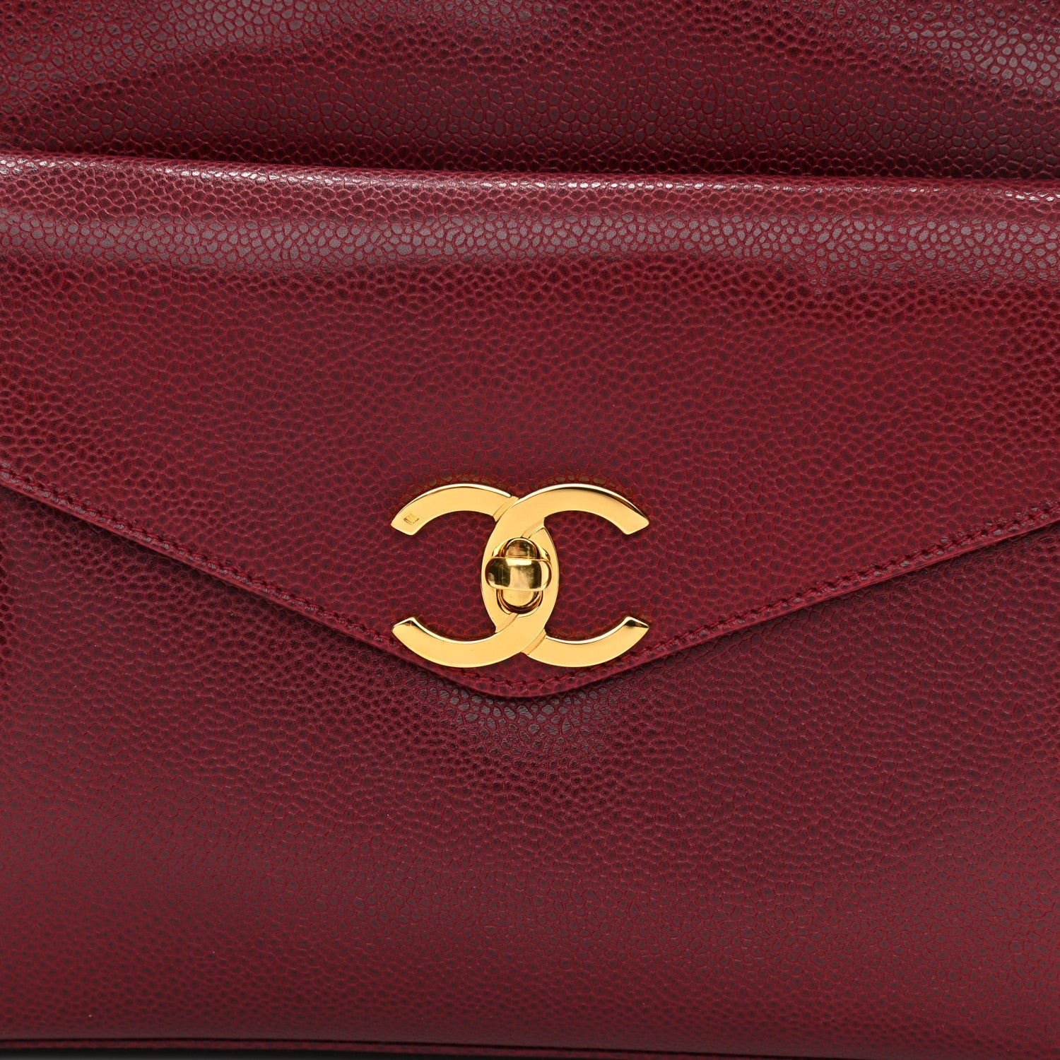 Chanel Caviar CC Shopper Tote Red 11 of 14