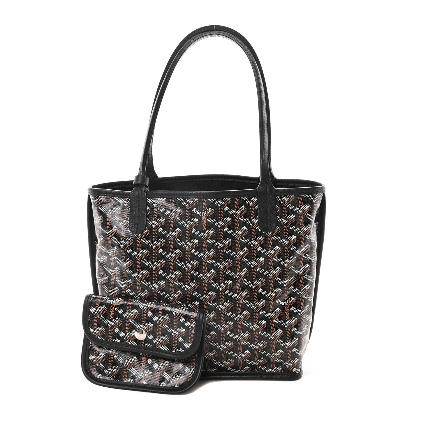 Goyardine Reversible Mini Anjou Black