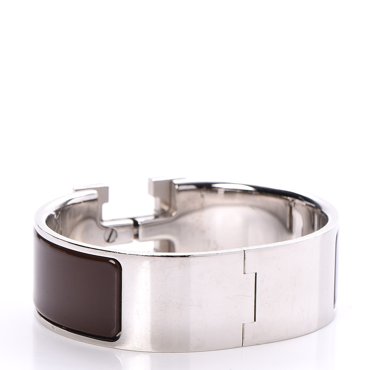 Hermes Enamel Wide Clic Clac H Bracelet PM Moka 3 of 5