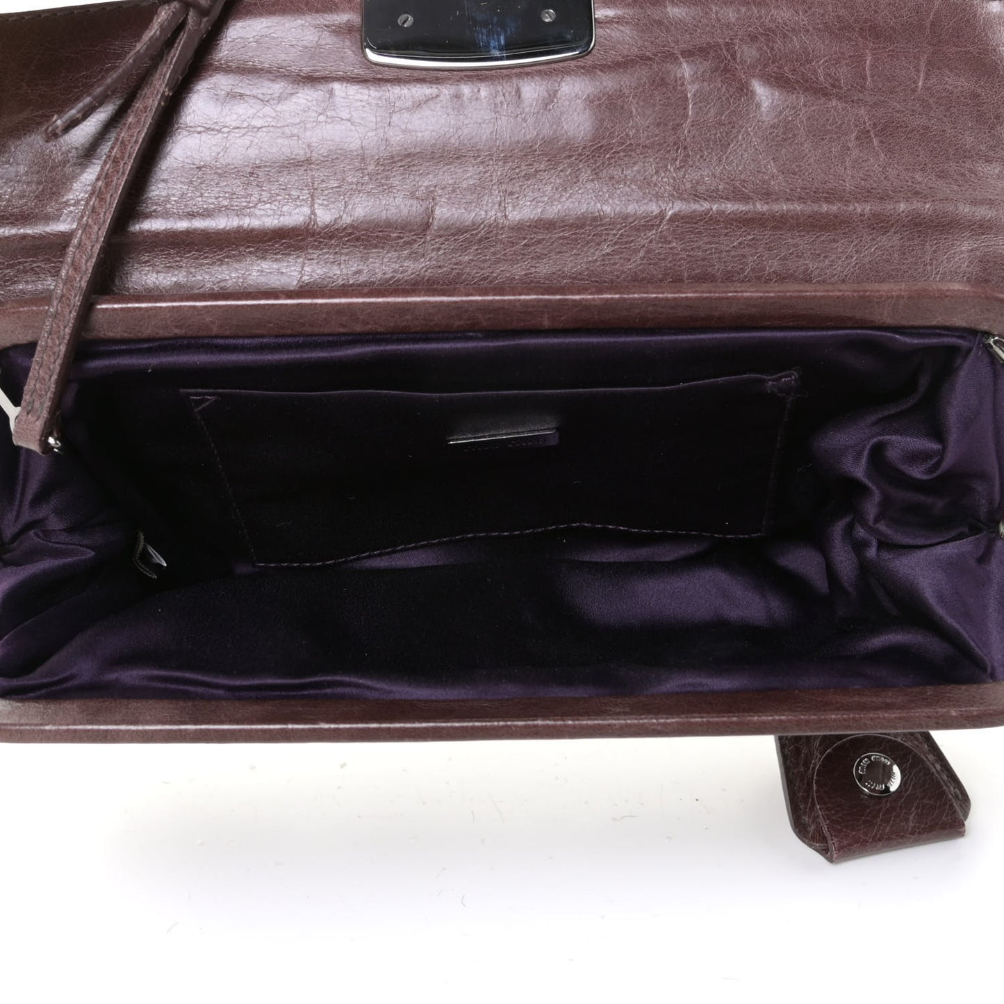 Vitello Lux Matelasse Flap Pochette Brown