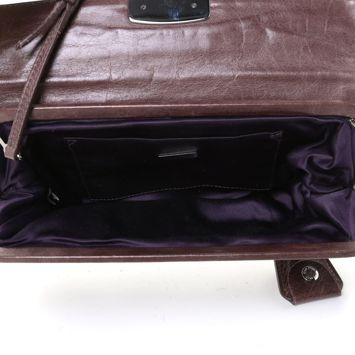Miu Miu Vitello Lux Matelasse Flap Pochette Brown 6 of 12