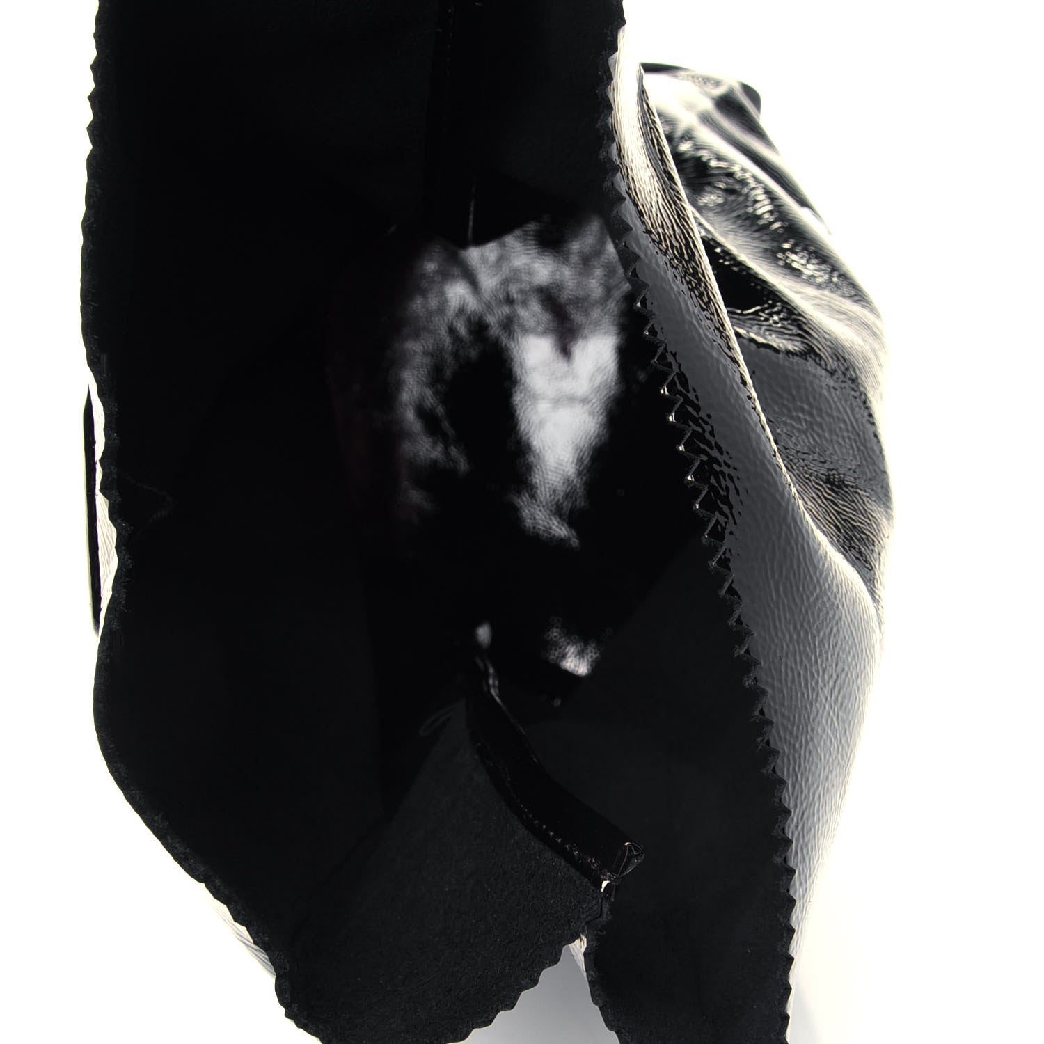 Alexander Wang Patent Lunch Bag Foldover Clutch Black 4 of 4