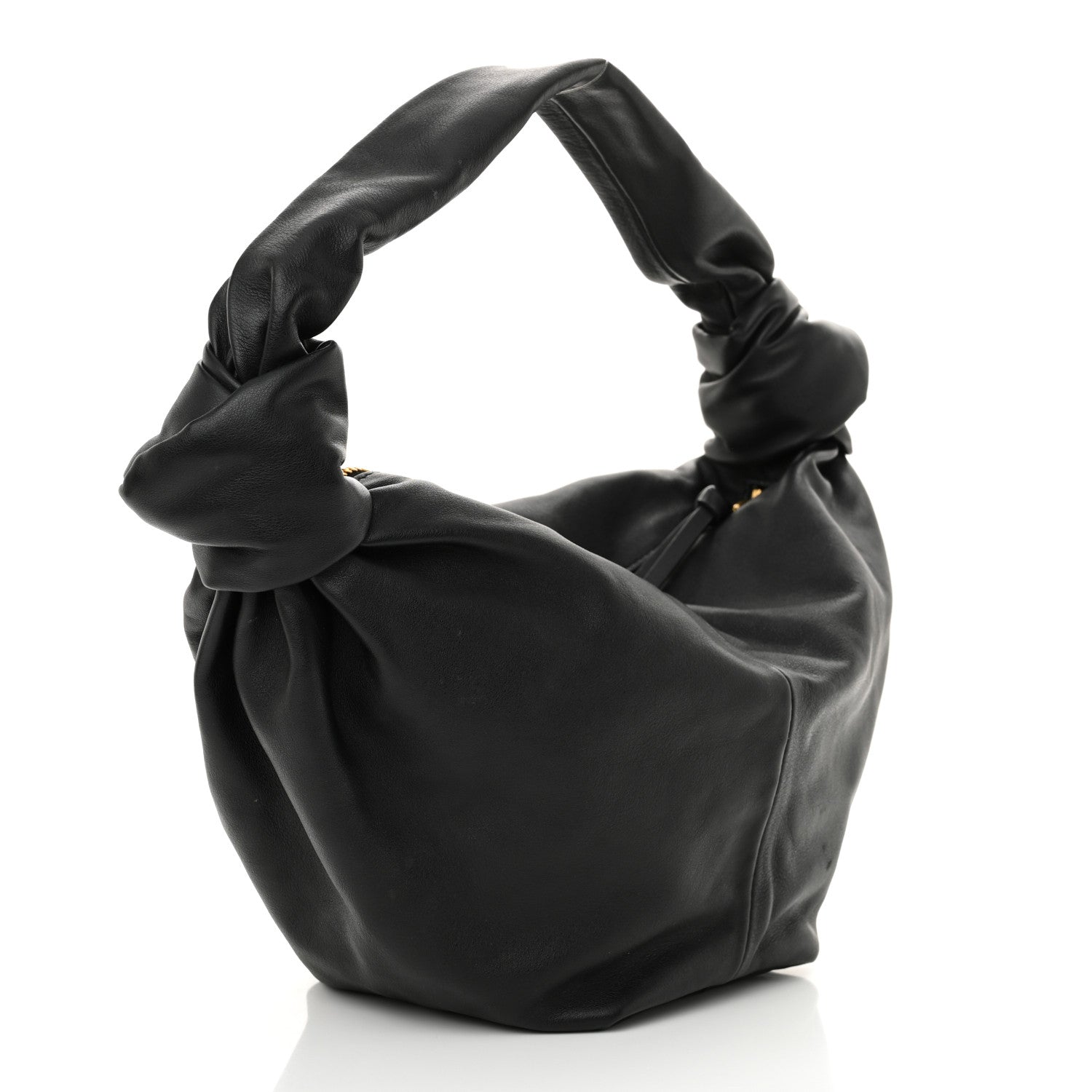 Bottega Veneta Calfskin Teen Double Knot Hobo Black 1692940