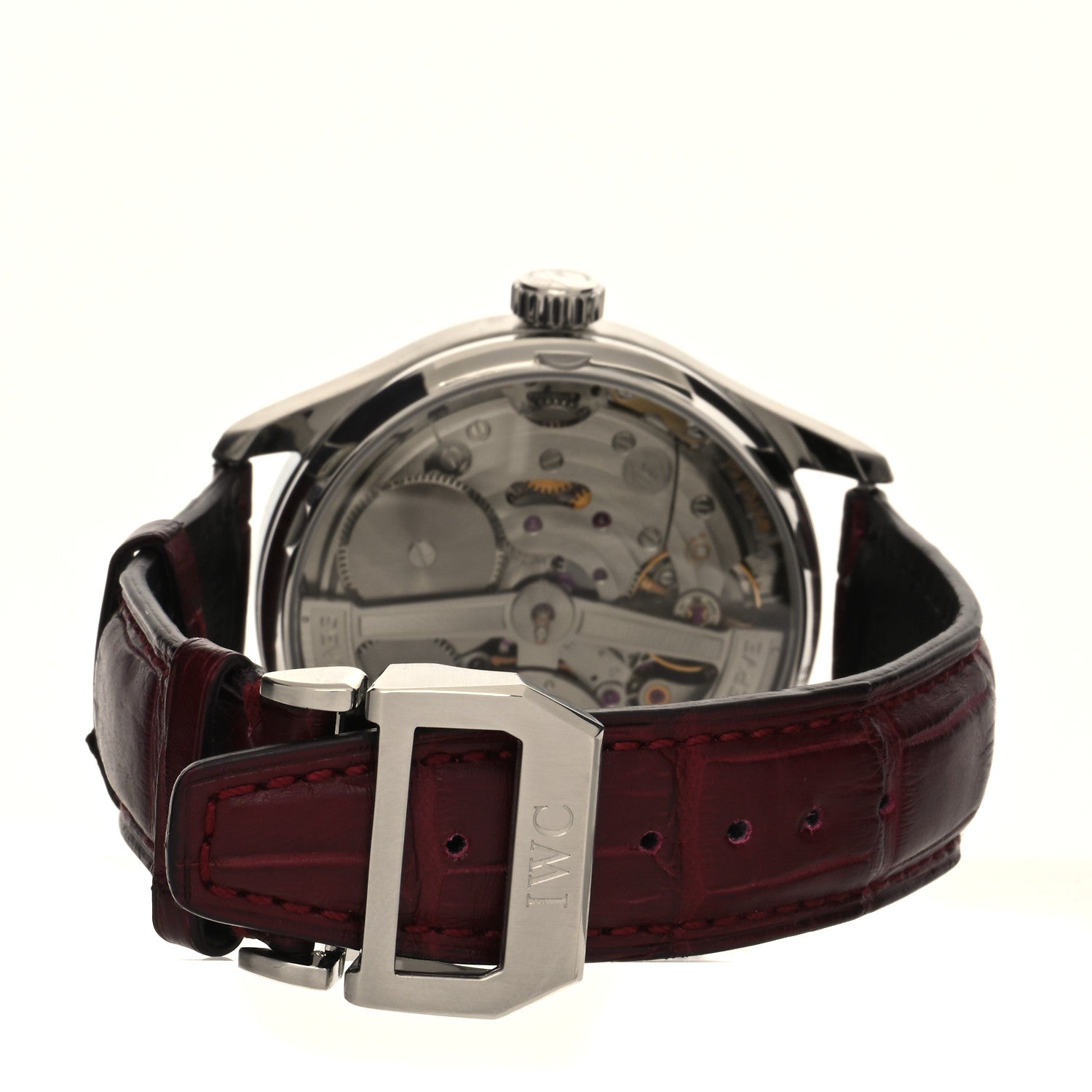IWC Stainless Steel Alligator 42mm Portugieser 7 Days Automatic Watch Blue IW500703 3 of 4