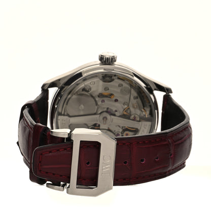 IWC Stainless Steel Alligator 42mm Portugieser 7 Days Automatic Watch Blue IW500703 3 of 4
