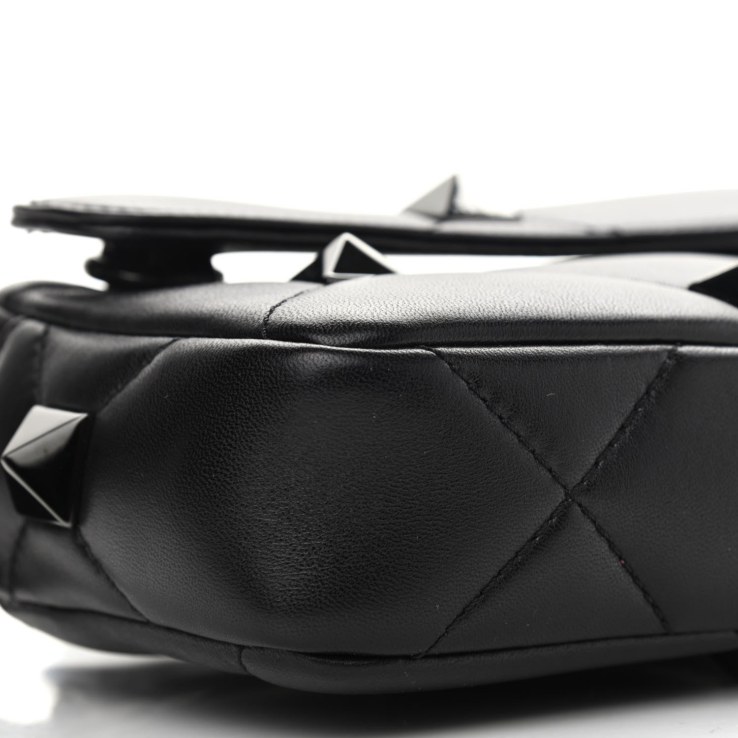 Valentino Garavani Nappa Monochome Small Roman Stud Crossbody Bag Black 5 of 8