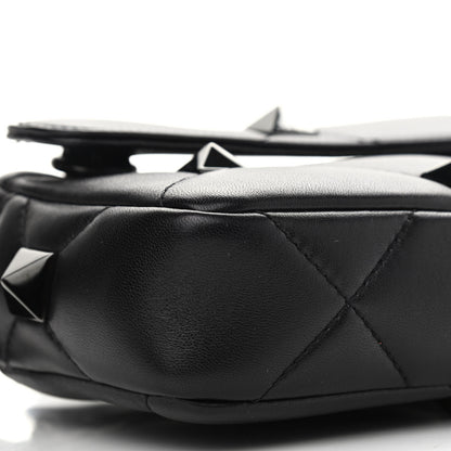 Valentino Garavani Nappa Monochome Small Roman Stud Crossbody Bag Black 5 of 8
