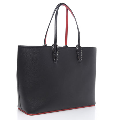 Christian Louboutin Calfskin Spikes East West Cabata Tote Black 3 of 10