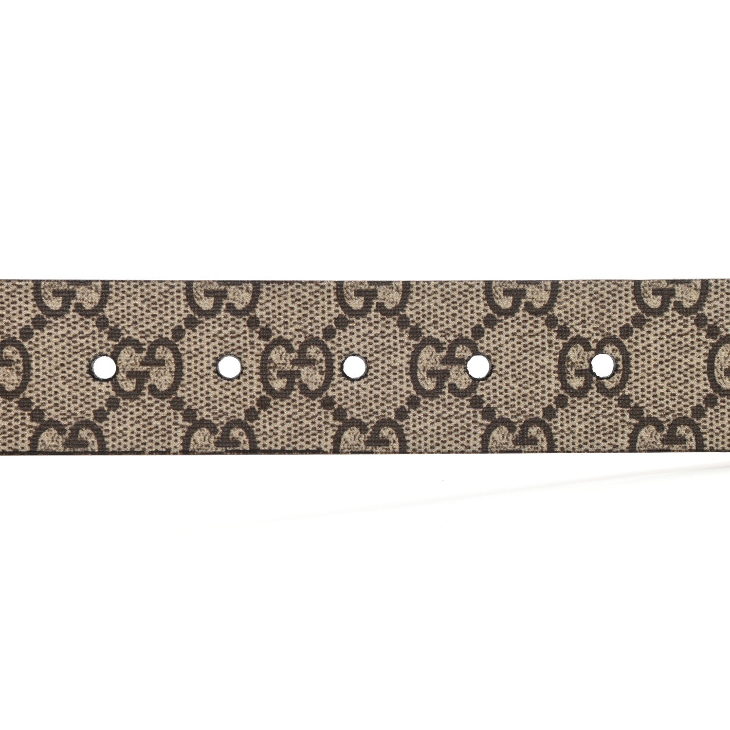 Gucci GG Supreme Monogram Selleria Calfskin Bee 35mm Belt 110 44 Beige Ebony Multicolor Cocoa 4 of 8