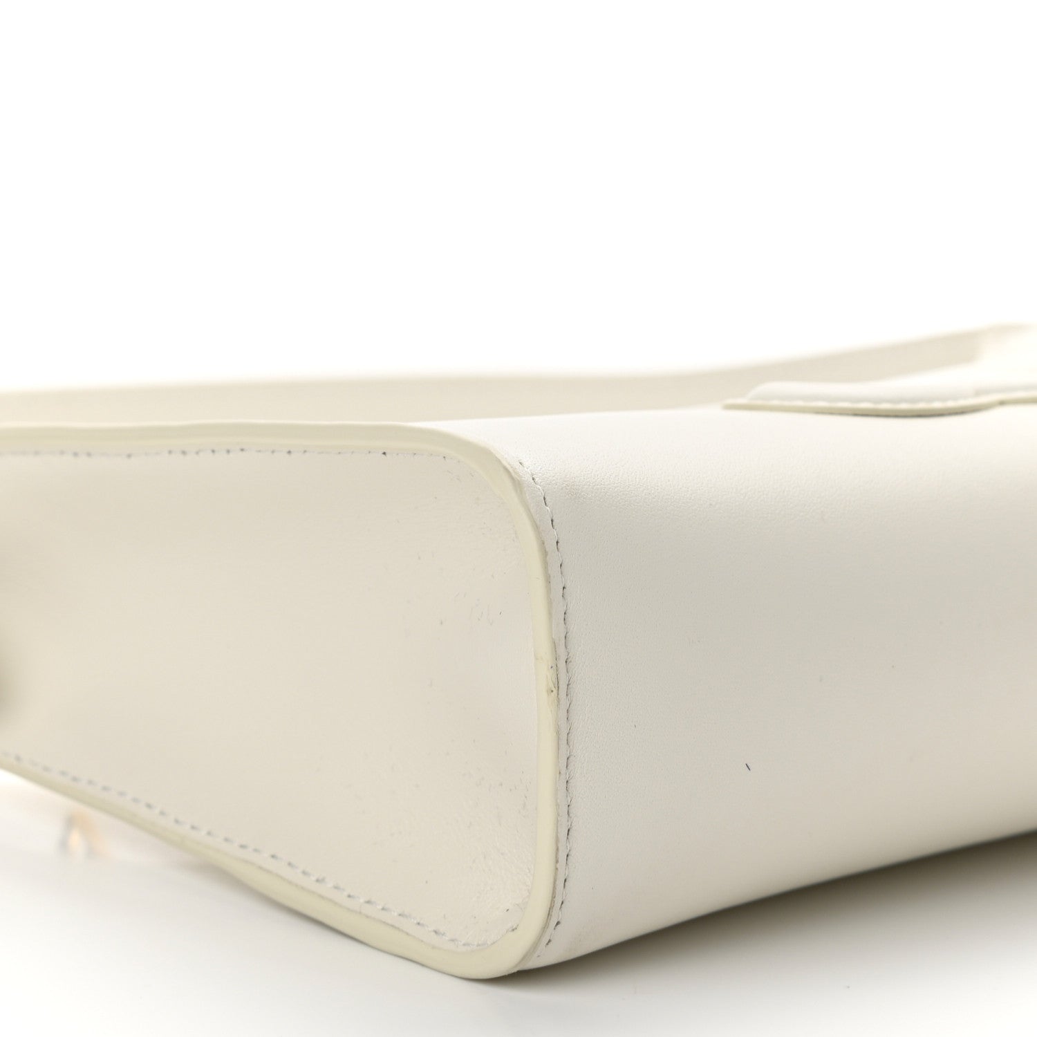 Celine Smooth Calfskin Cuir Triomphe Shoulder Bag White 9 of 10