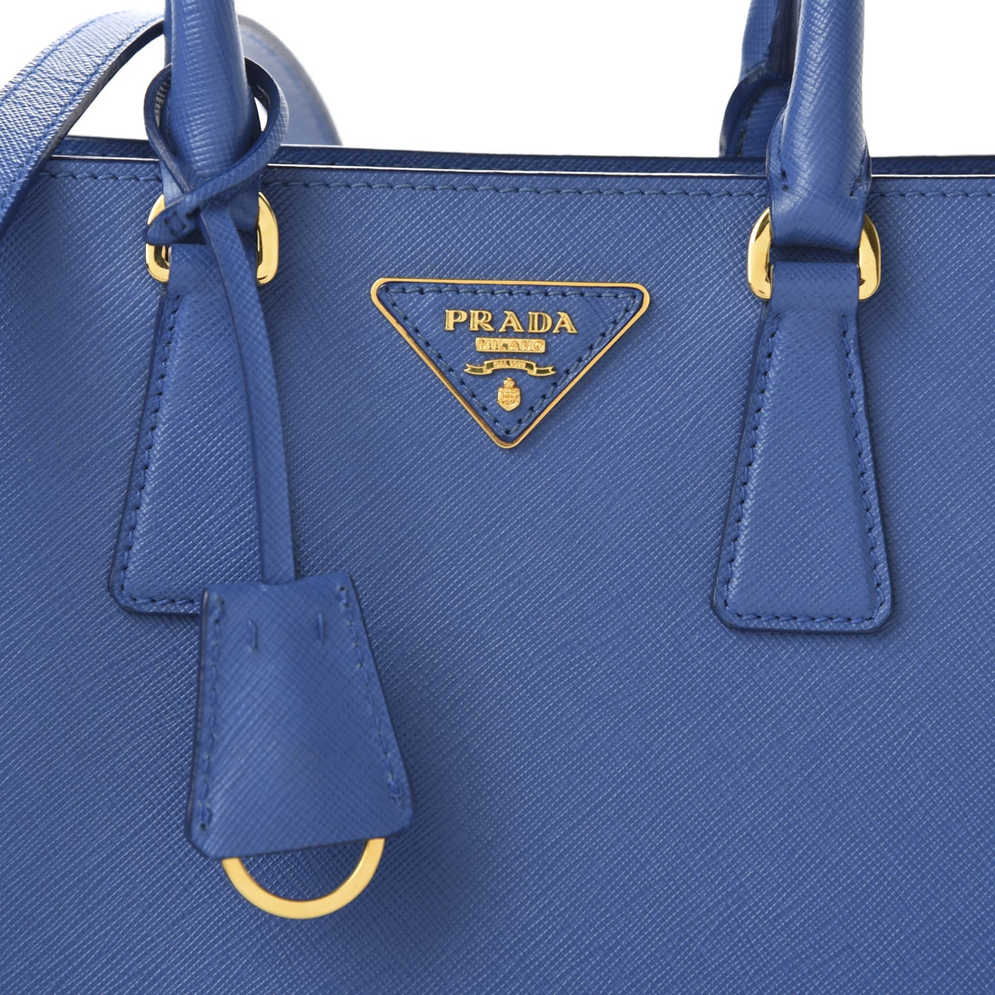Saffiano Lux Small Tote Azzurro