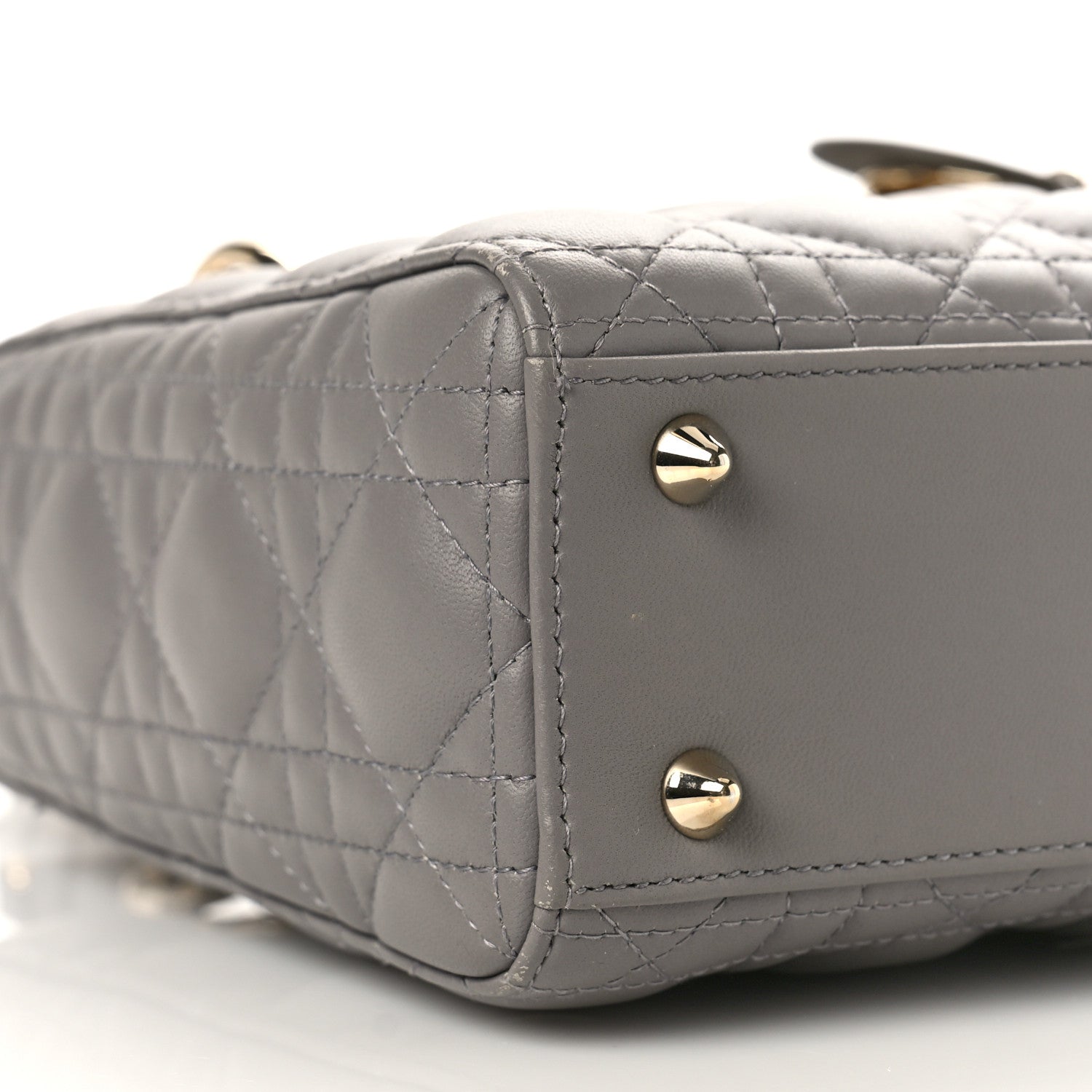 Christian Dior Lambskin Cannage Small My ABC Dior Lady Dior Grey 7 of 9