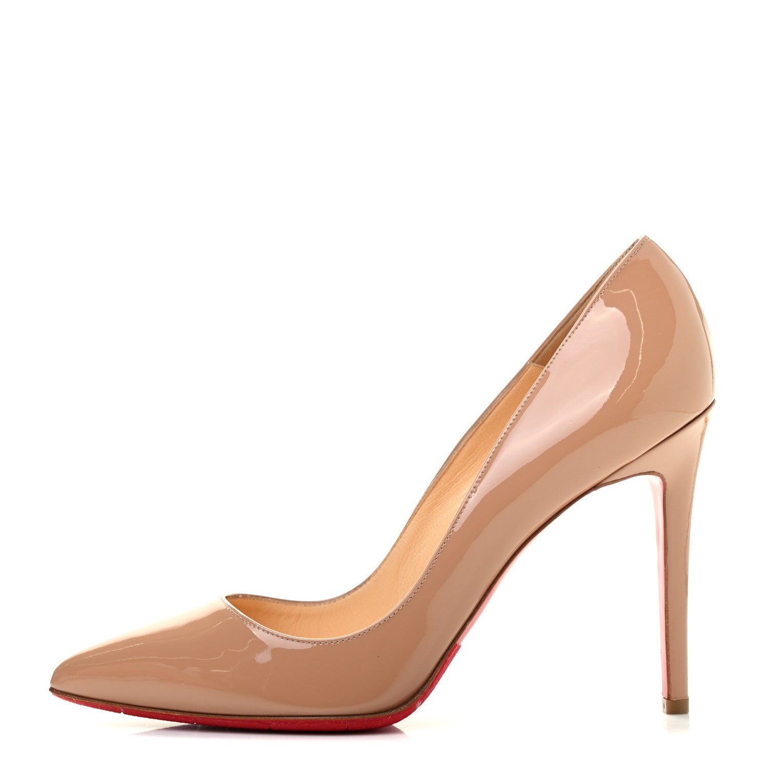 Christian Louboutin Patent Pigalle 100 Pumps 40 Nude 1 of 8