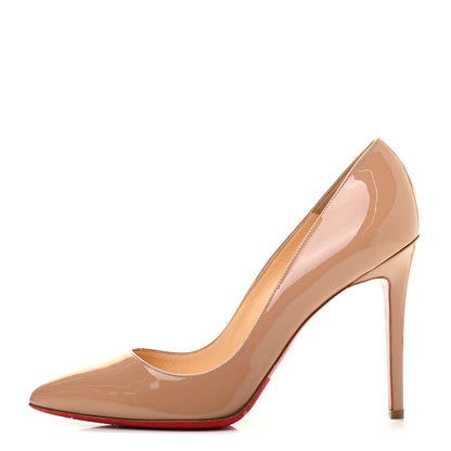 Christian Louboutin Patent Pigalle 100 Pumps 40 Nude 1 of 8