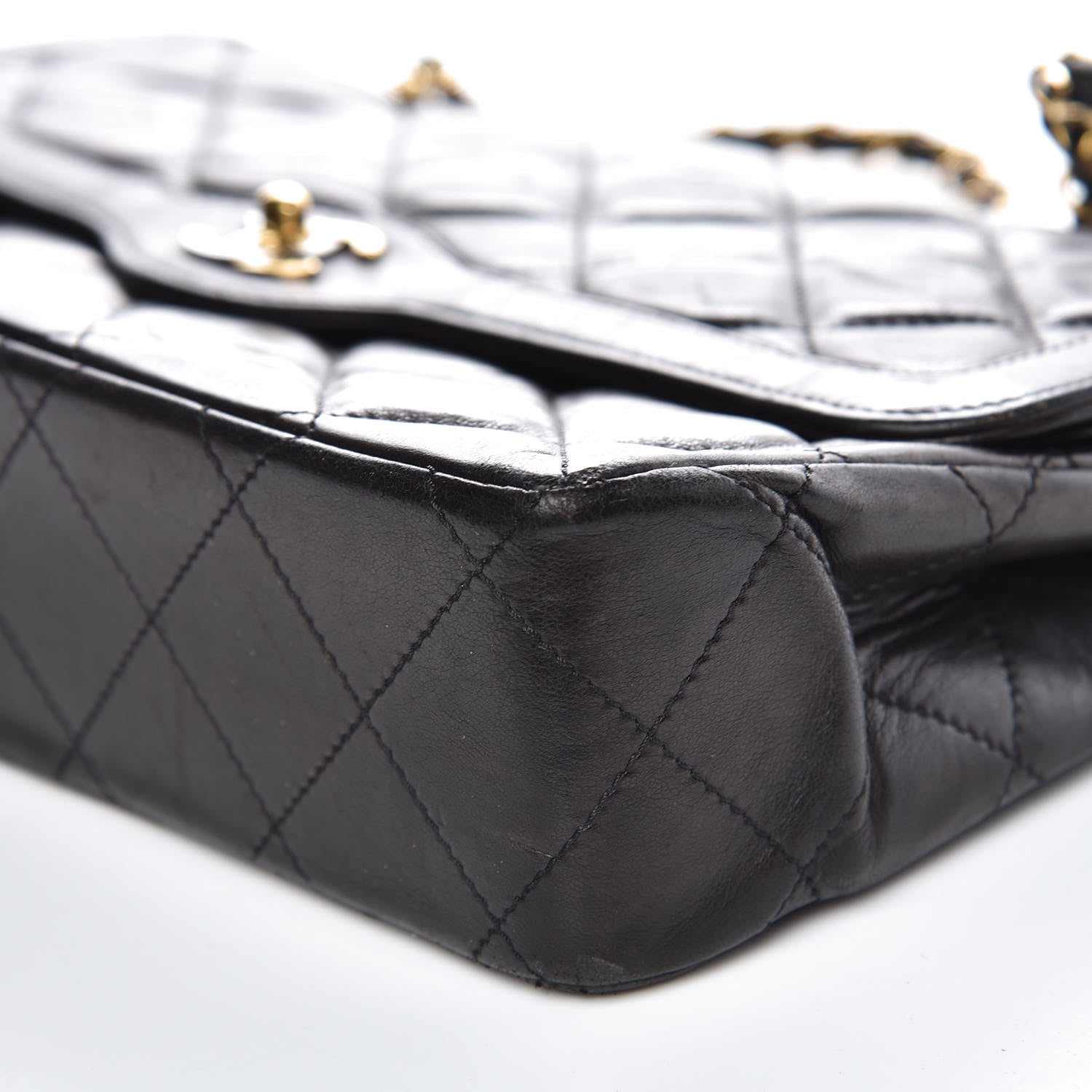Chanel Lambskin Quilted Medium Double Flap Black 10 of 11