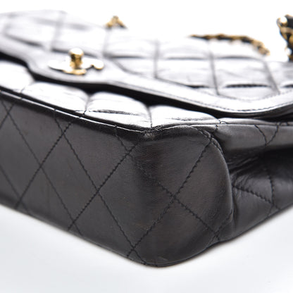 Chanel Lambskin Quilted Medium Double Flap Black 10 of 11